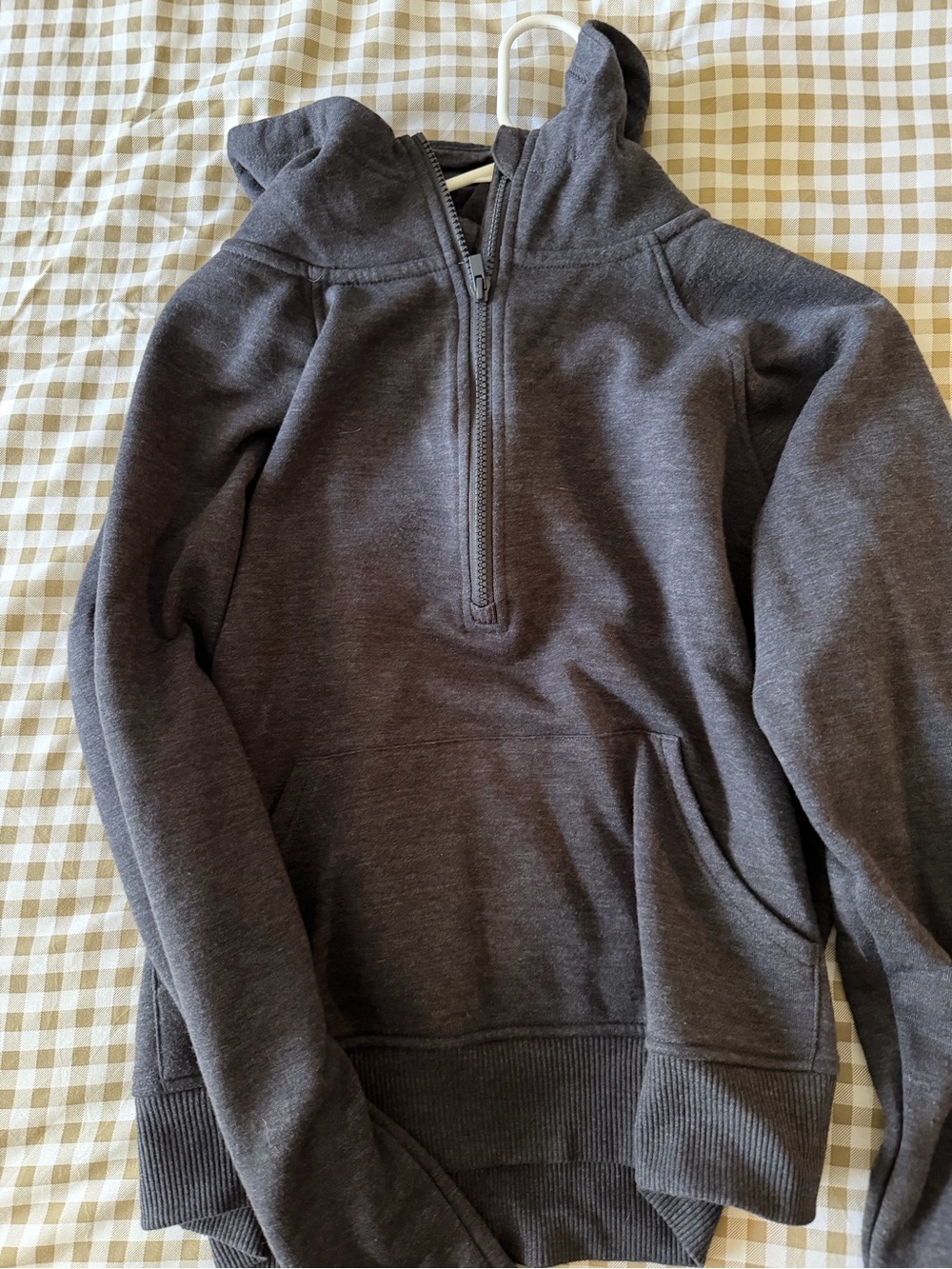 Women’s Charcoal Quarter-Zip Hoodie Sweater